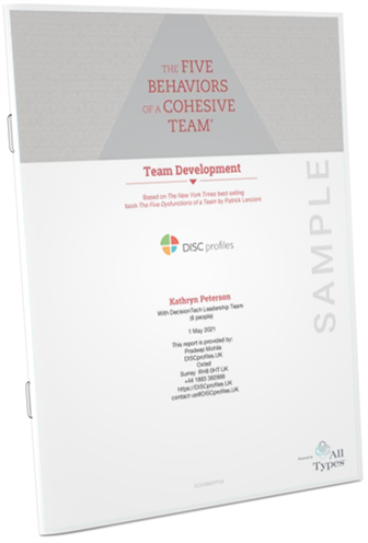 The Five Behaviors Team Development Profile Powered by All Types